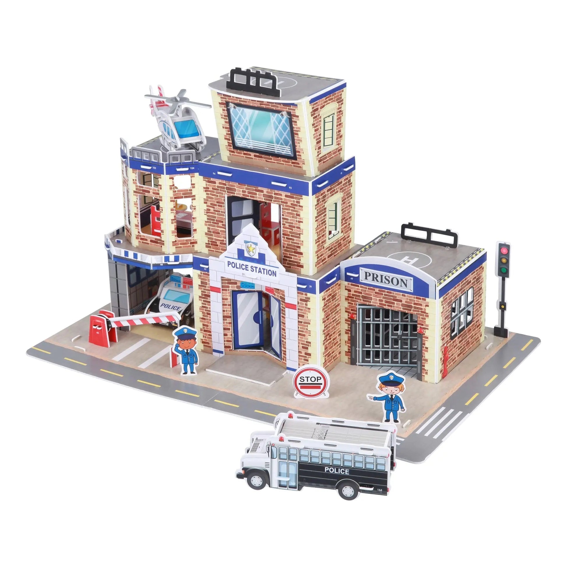 3D Construction Craft - Police Station - Fiesta Crafts - The Forgotten Toy Shop