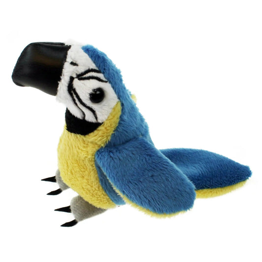 Blue & Gold Macaw Finger Puppet - The Puppet Company - The Forgotten Toy Shop