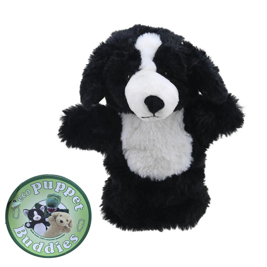 Border Collie Dog Eco Puppet Buddies Hand Puppet - The Puppet Company - The Forgotten Toy Shop