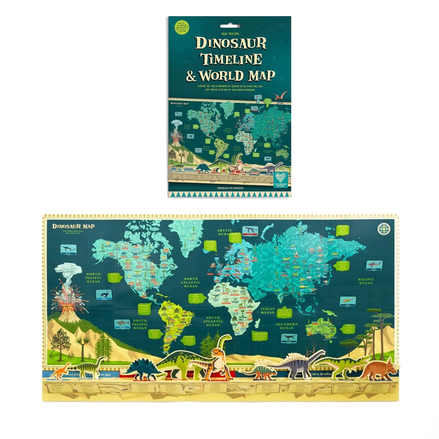 Create Your Own Dinosaur Timeline & World Map - Clockwork Soldier - The Forgotten Toy Shop