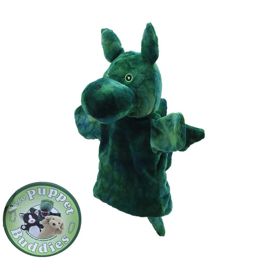 Dragon (Green) Eco Puppet Buddies Hand Puppet - The Puppet Company - The Forgotten Toy Shop