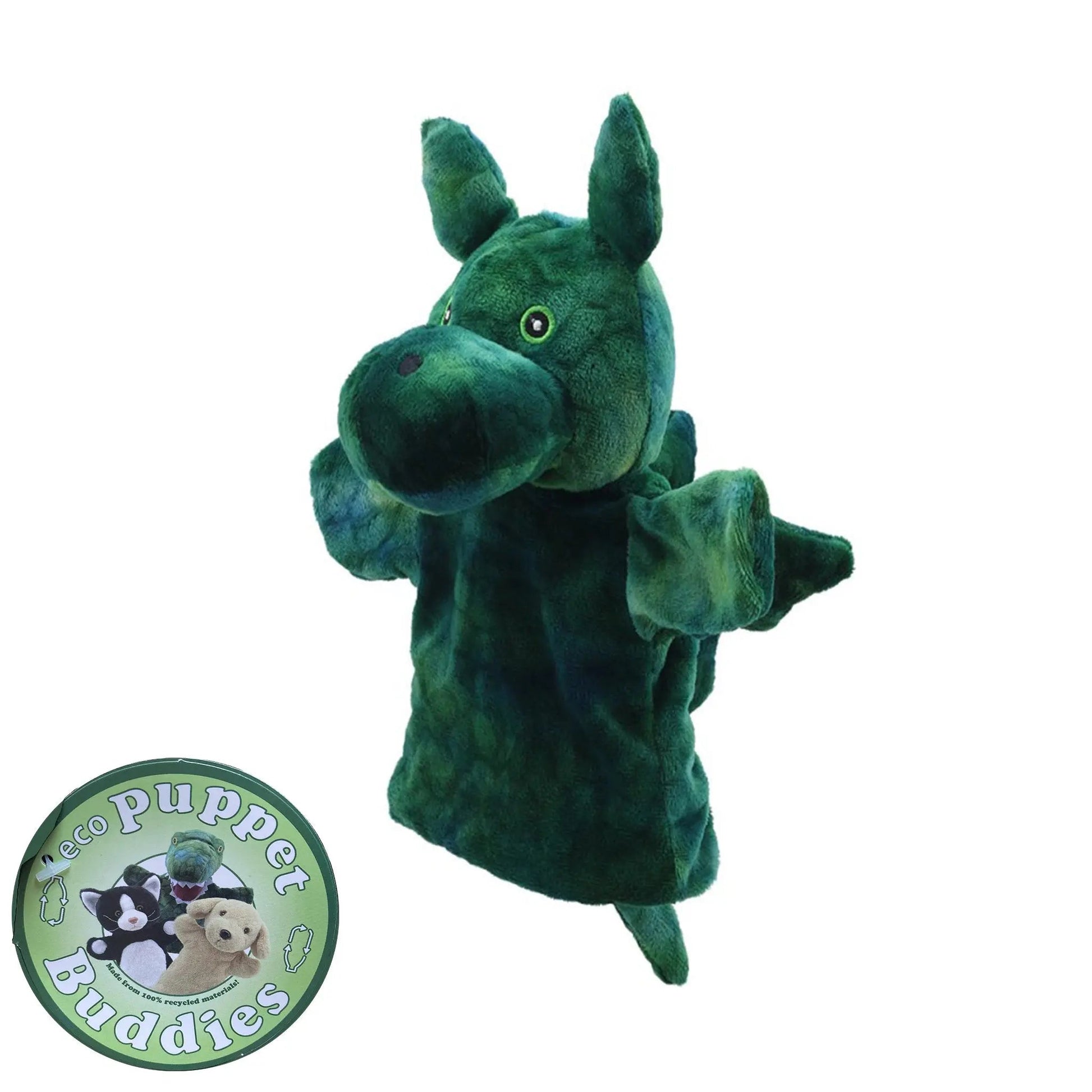 Dragon Green Eco Puppet Buddies Hand Puppet The Forgotten Toy Shop