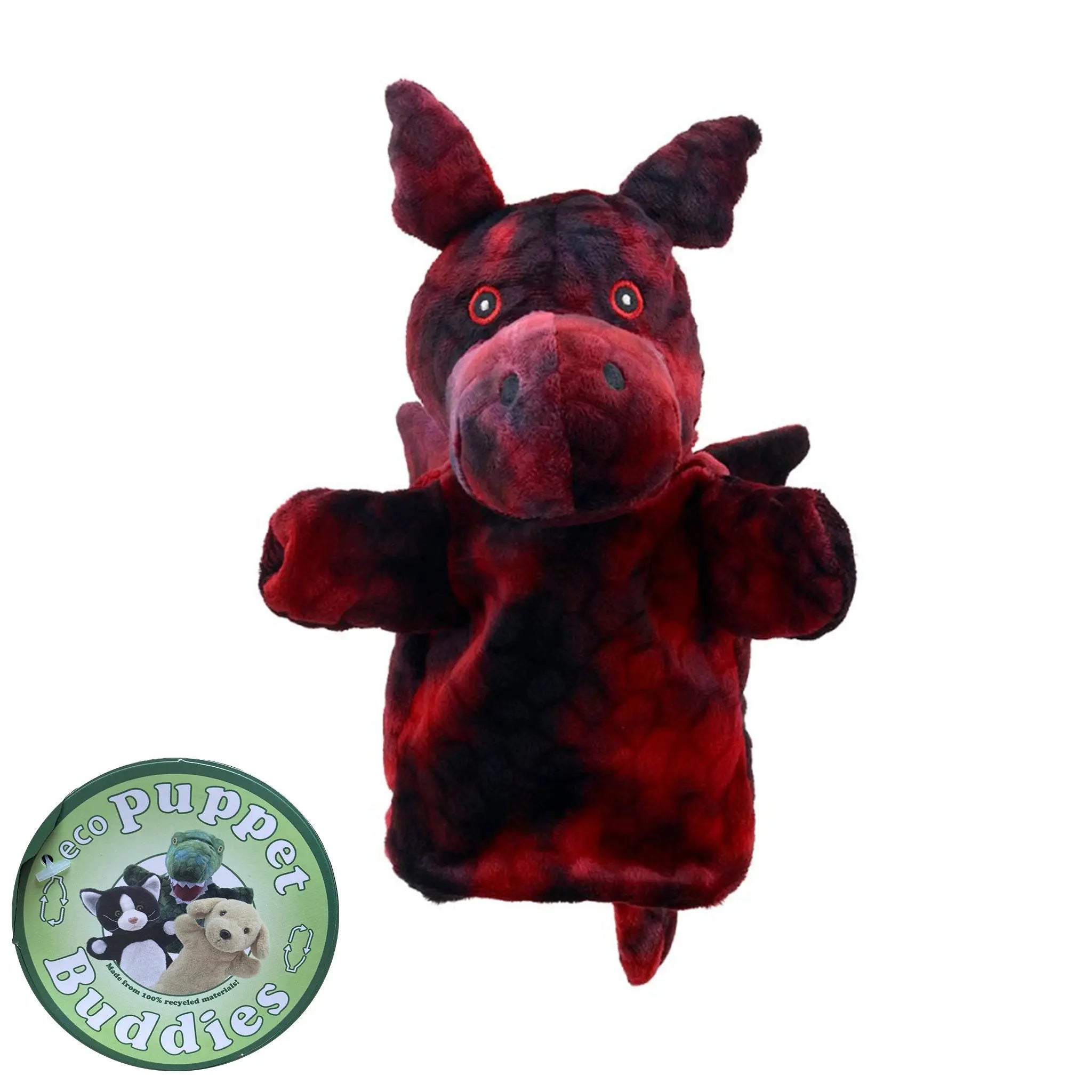 Red Play Puppet Dragon (Red) Eco Puppet Buddies Hand Puppet – The Forgotten Toy Shop