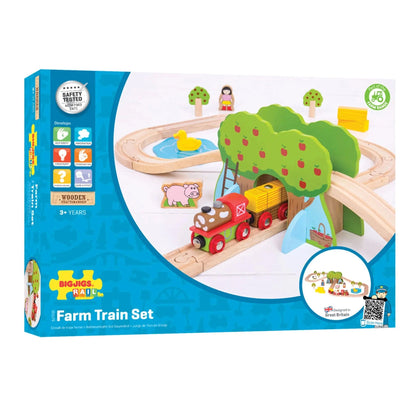 Farm Train Set - Bigjigs Toys - The Forgotten Toy Shop