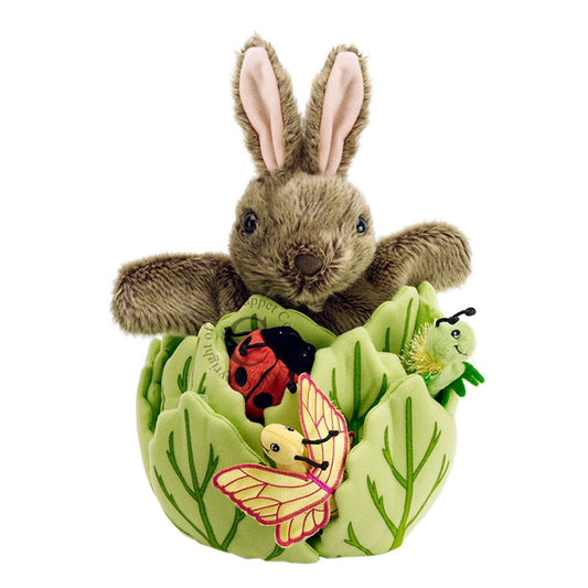 Hide-Away Puppets - Rabbit in Lettuce - The Puppet Company - The Forgotten Toy Shop