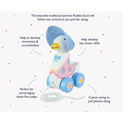 Jemima Puddle-Duck™ Pull Along - Orange Tree Toys - The Forgotten Toy Shop