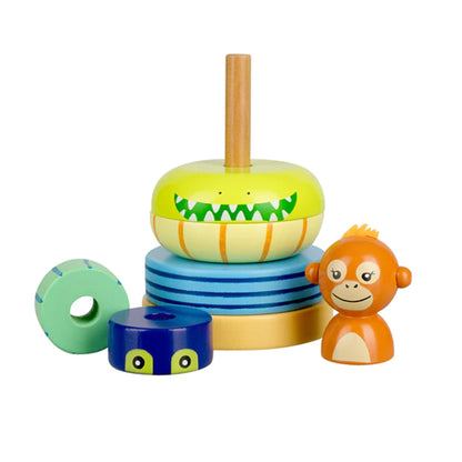 Jungle Animals Stacking Ring - Orange Tree Toys - The Forgotten Toy Shop