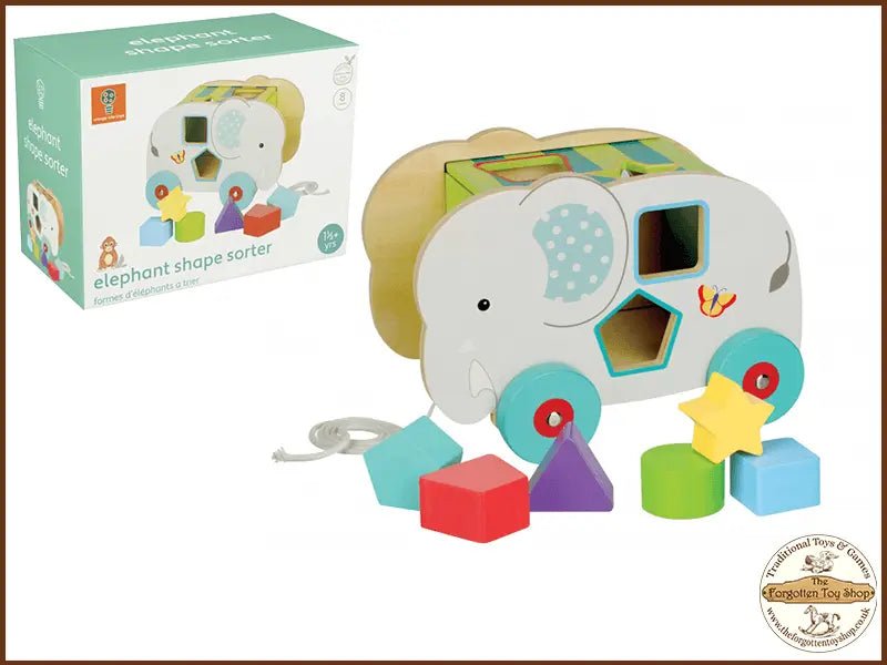 Jungle Elephant Pull Along Shape Sorter - Orange Tree Toys - The Forgotten Toy Shop