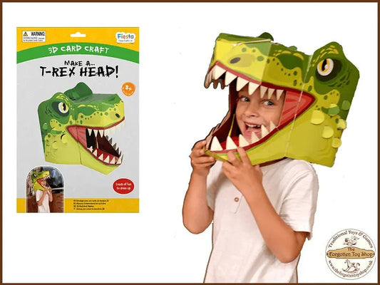 Make a 3D Full-Head Mask - T-Rex - Fiesta Crafts - The Forgotten Toy Shop