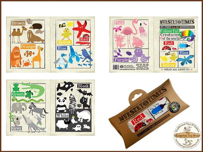 Nursery Times Crinkly Newspaper - Colourful Creatures - Jo & Nic's Crinkly Cloth Books - The Forgotten Toy Shop