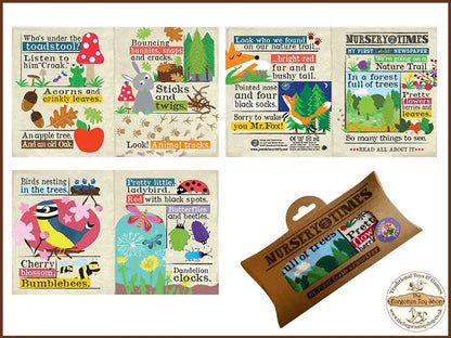Nursery Times Crinkly Newspaper - Nature Trail - Jo & Nic's Crinkly Cloth Books - The Forgotten Toy Shop