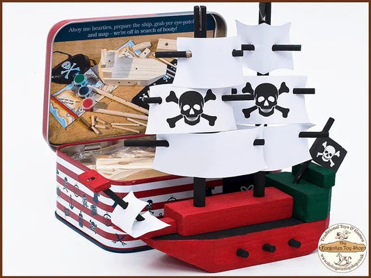 Pirate Ship craft kit in a tin - Apples to Pears - The Forgotten Toy Shop