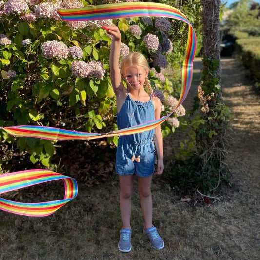 Rainbow Dancer Ribbon Wand - House of Marbles - The Forgotten Toy Shop