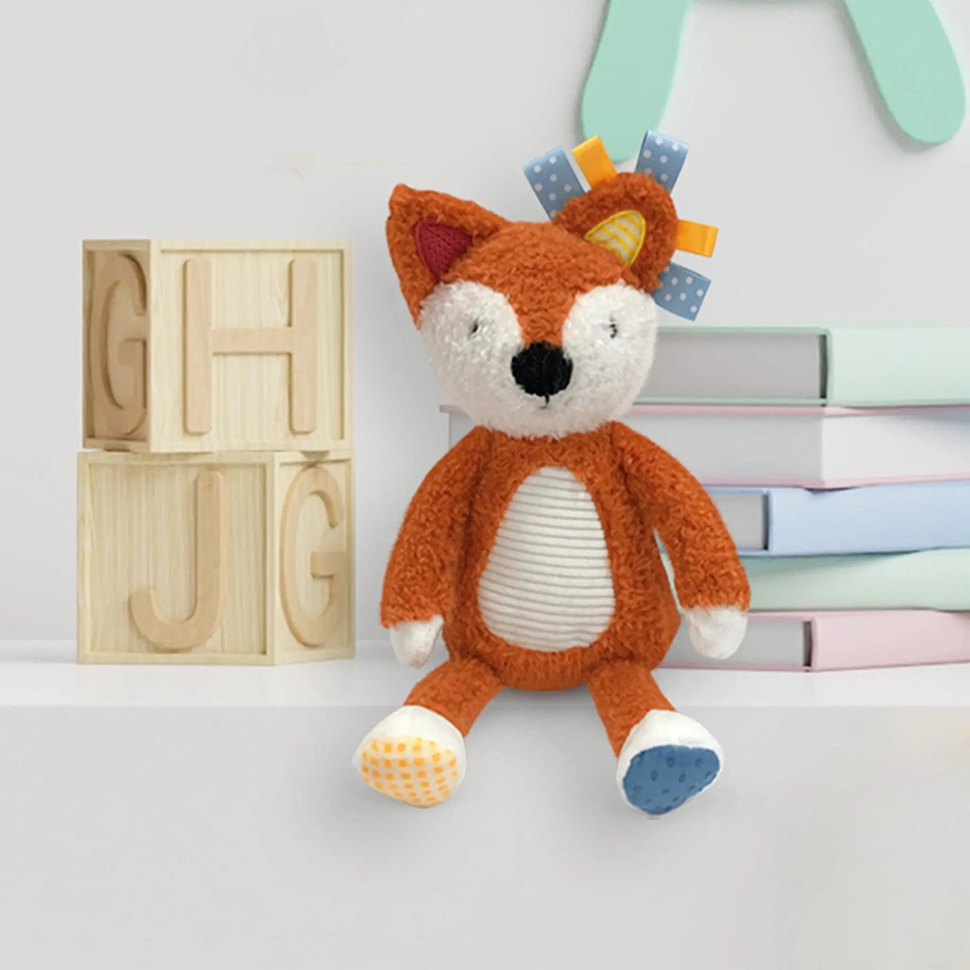 Small Fox Sensory Snuggable Soft Toy - House of Marbles - The Forgotten Toy Shop