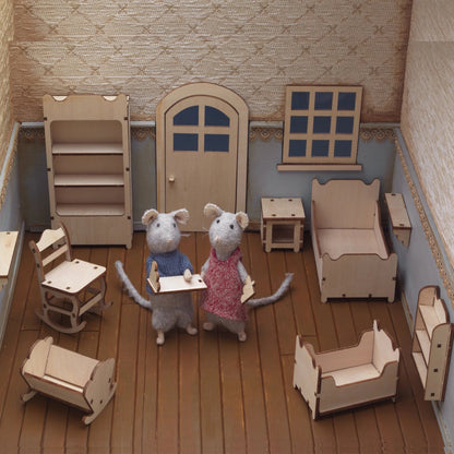 The Mouse Mansion Furniture Kit - Kids Bedroom - Het Muizenhuis - The Forgotten Toy Shop