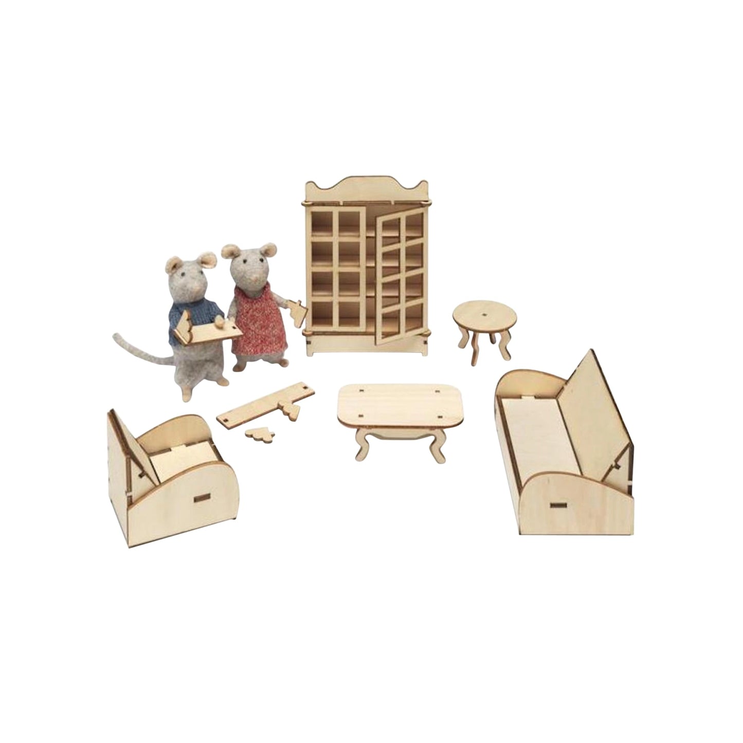 The Mouse Mansion Furniture Kit - Living Room - Het Muizenhuis - The Forgotten Toy Shop